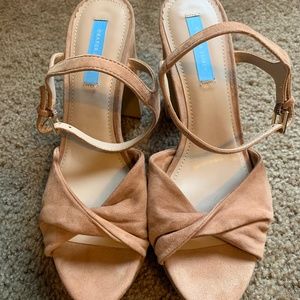 Tan platform heels